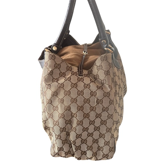 Authentic Gucci Abbey D-Ring Hobo – GG Monogram & Leather – Includes Dust Bag - Picture 12 of 15